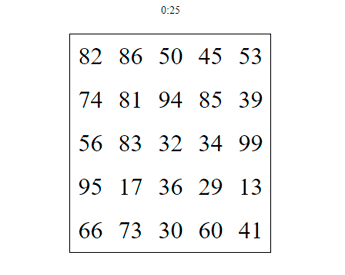 Картинка с цифрами из теста