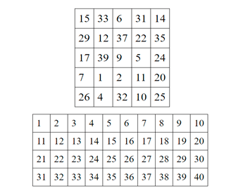 Картинка для теста Числовой квадрат