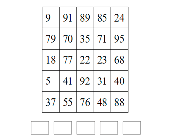 Картинка для теста Расстановка чисел